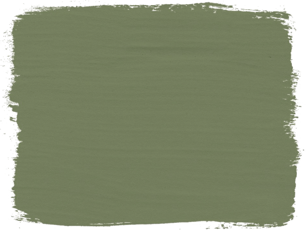A square of green paint on a black background.