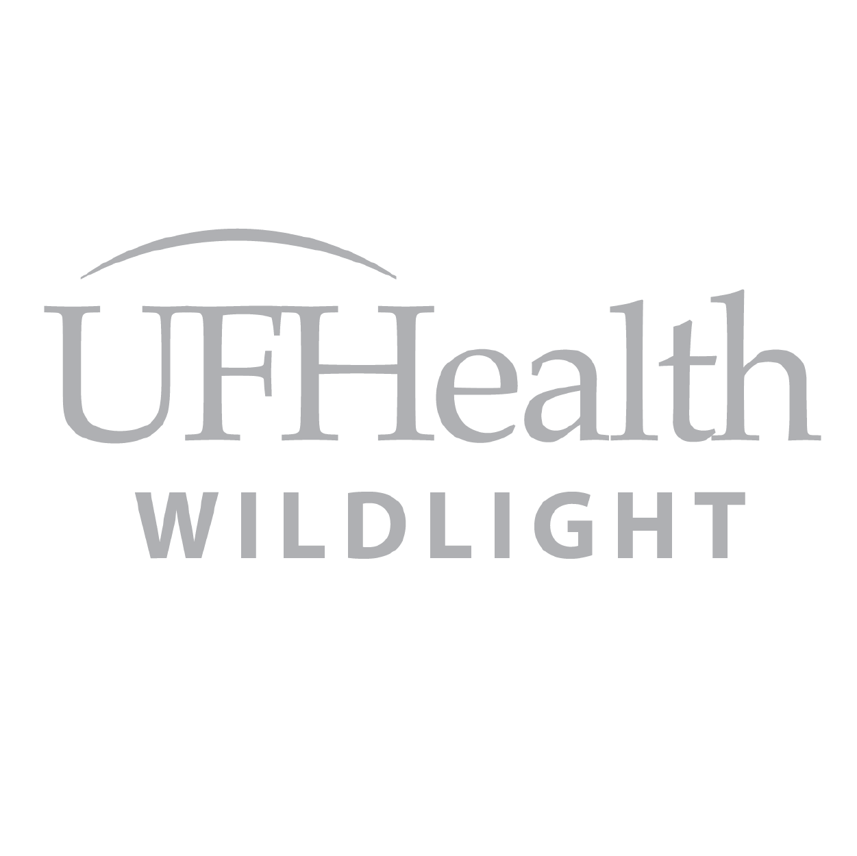 Uf health wildlight logo on a black background.