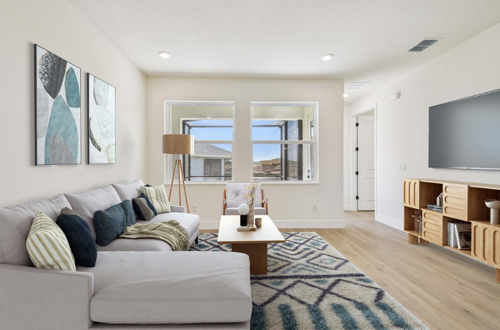 Living room in a David Weekley Home