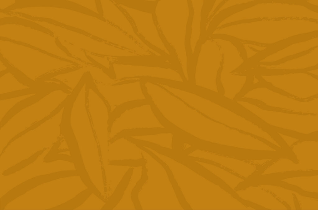 Abstract pattern of overlapping elongated leaf shapes in varying shades of orange and brown, creating a layered, textured background inspired by the natural beauty surrounding the Wildlight Yulee Florida community.