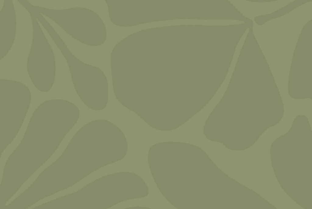 Abstract pattern of irregular, organic shapes in two shades of green, echoing a stylized leaf or plant—perfect for capturing the natural beauty surrounding new homes in Wildlight FL and the welcoming Wildlight Yulee Florida community.