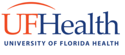 UF Health logo with "UF" in orange, "Health" in blue, and "University of Florida Health" in blue text below, reflecting their presence in the Wildlight master planned community and serving new homes in Wildlight FL.
